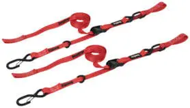 PRP 1" Cam-Lock Red Tie Down With Snap "S" Hooks And Soft-Tie