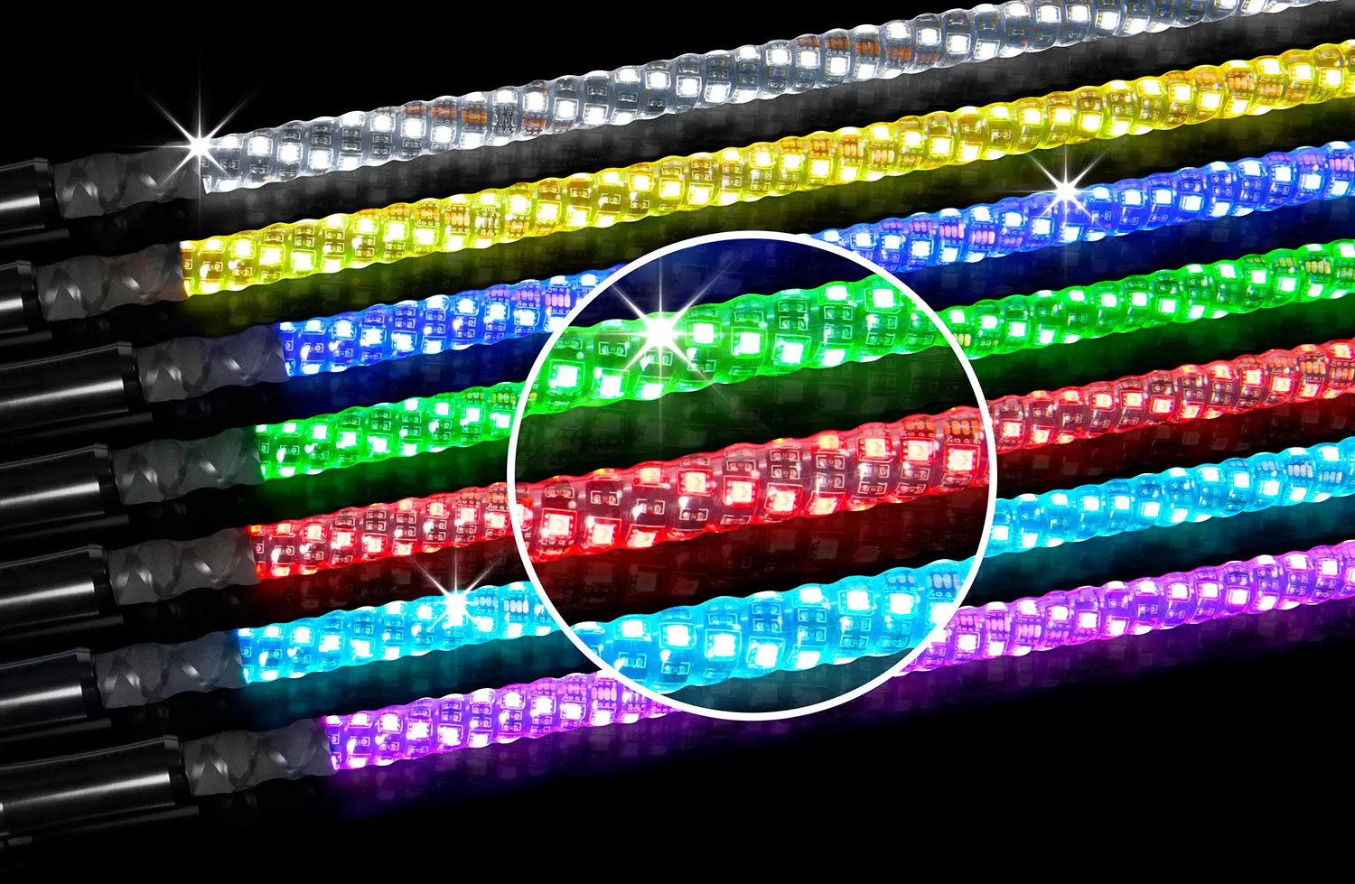 2' RGB Led Whip Flag - Boss Audio SXS LED Whip