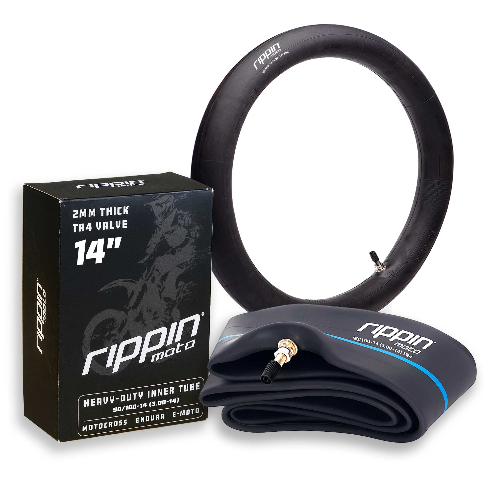 90/100-14 E-Moto Dirt Bike Inner Tube (3.00-14) 10mpa - 2mm Thick