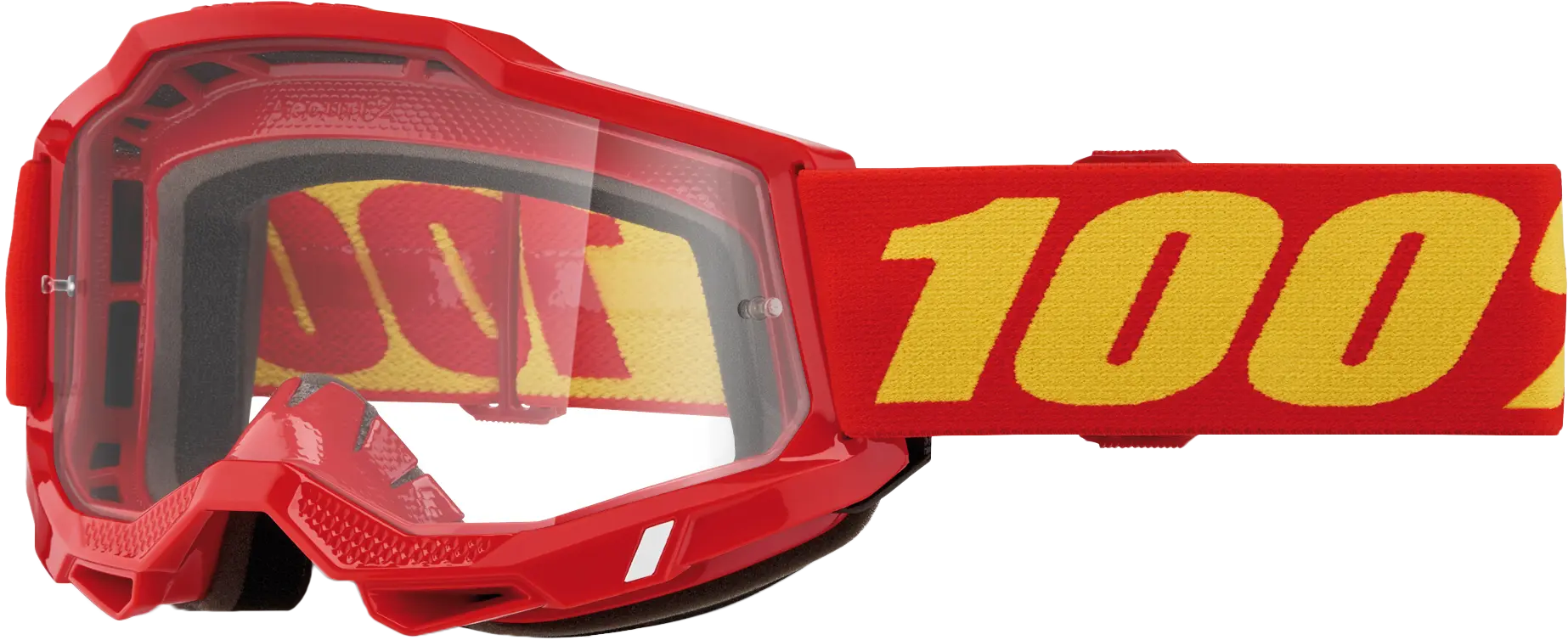 100% Accuri 2 Goggle Red with Clear Lens