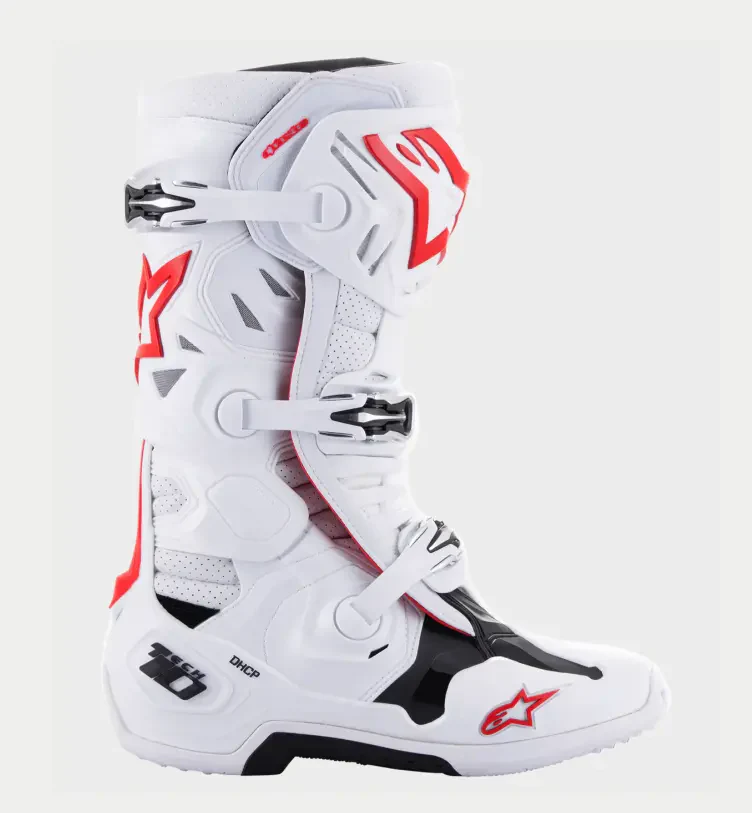 Alpinestars Tech 10 Supervented White/Bright Red Boots - Image 2