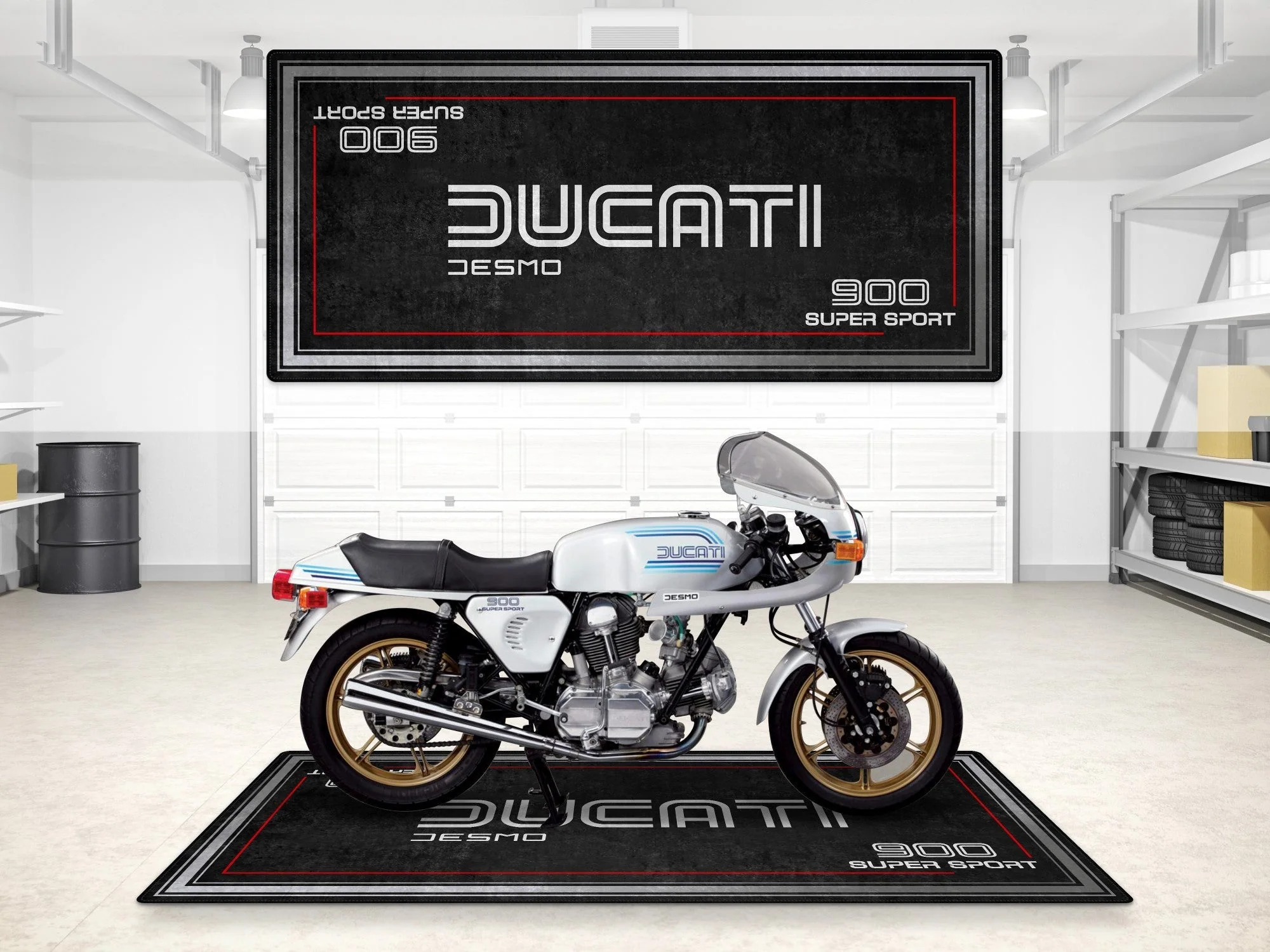 Designed Pit Mat for Ducati 900 SS Super Sport Motorcycle - MM7202