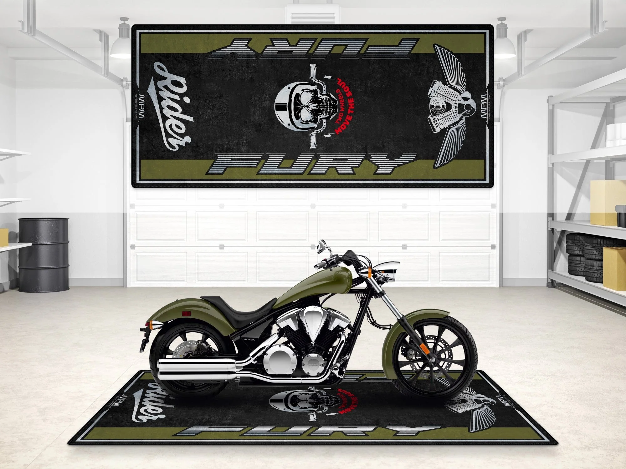 Designed Pit Mat for Honda Fury Motorcycle - MM7435