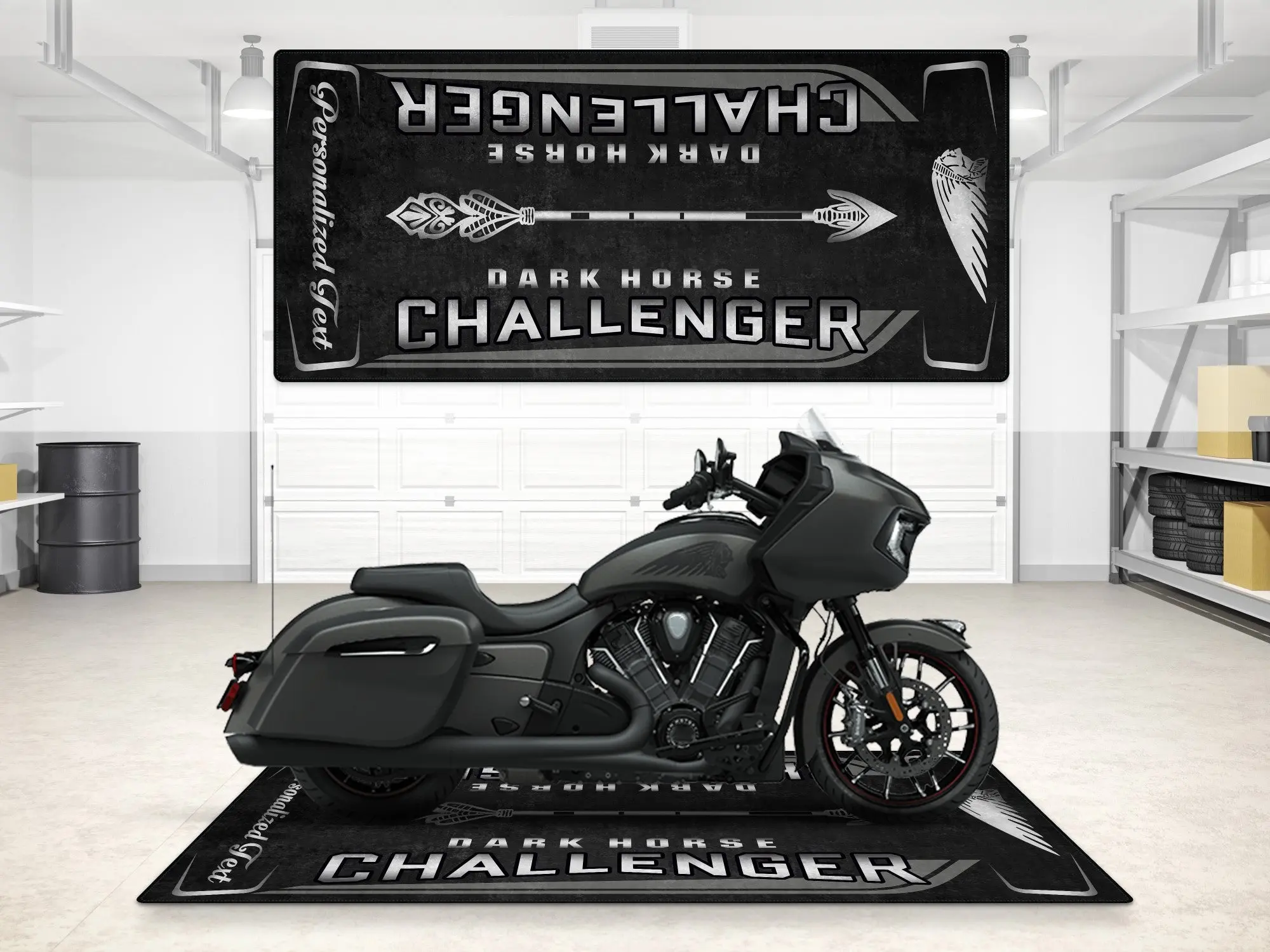 Designed Pit Mat for Indian Challenger Dark Horse Motorcycle - MM7332 - Image 13