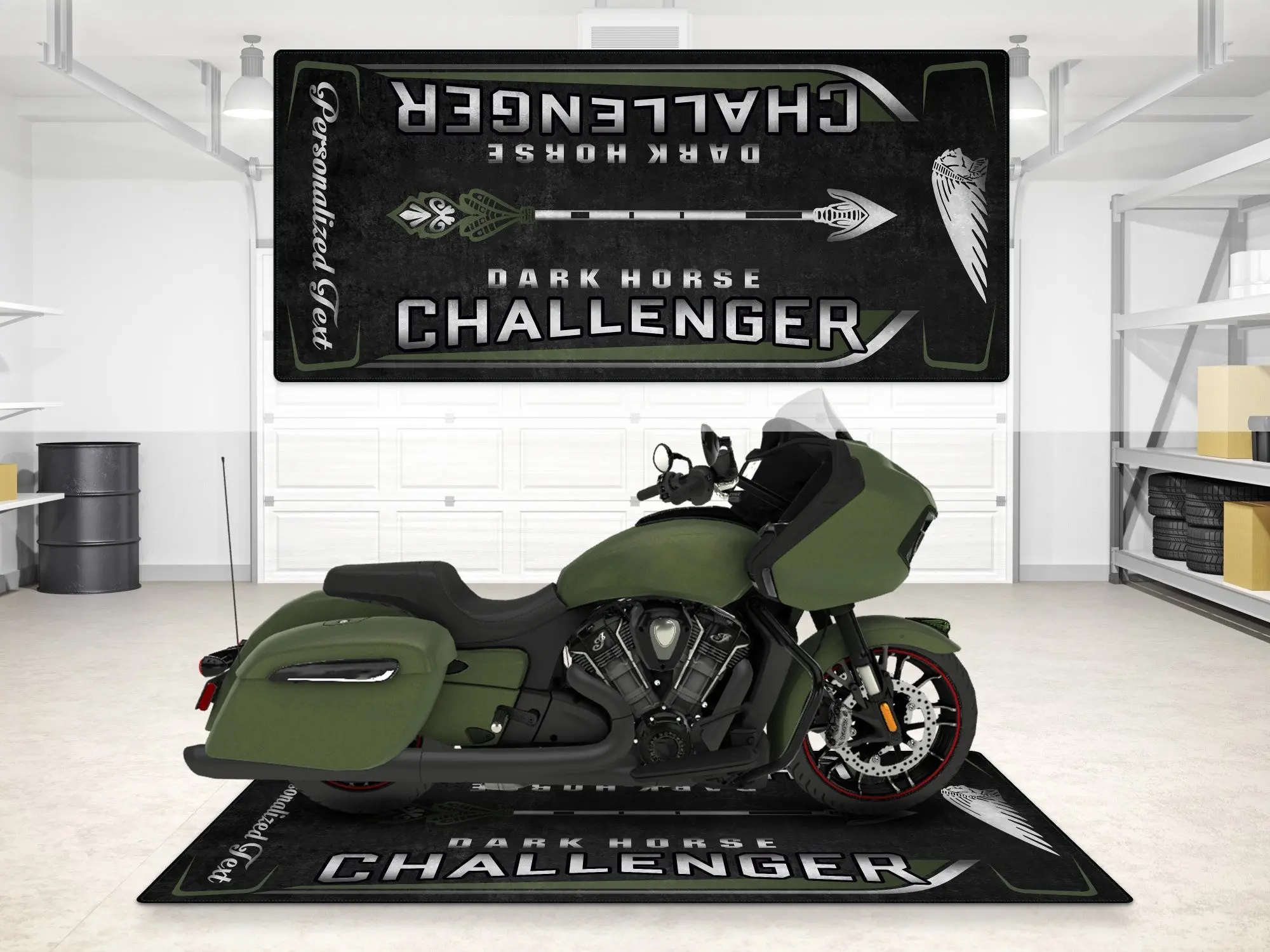 Designed Pit Mat for Indian Challenger Dark Horse Motorcycle - MM7332 - Image 9