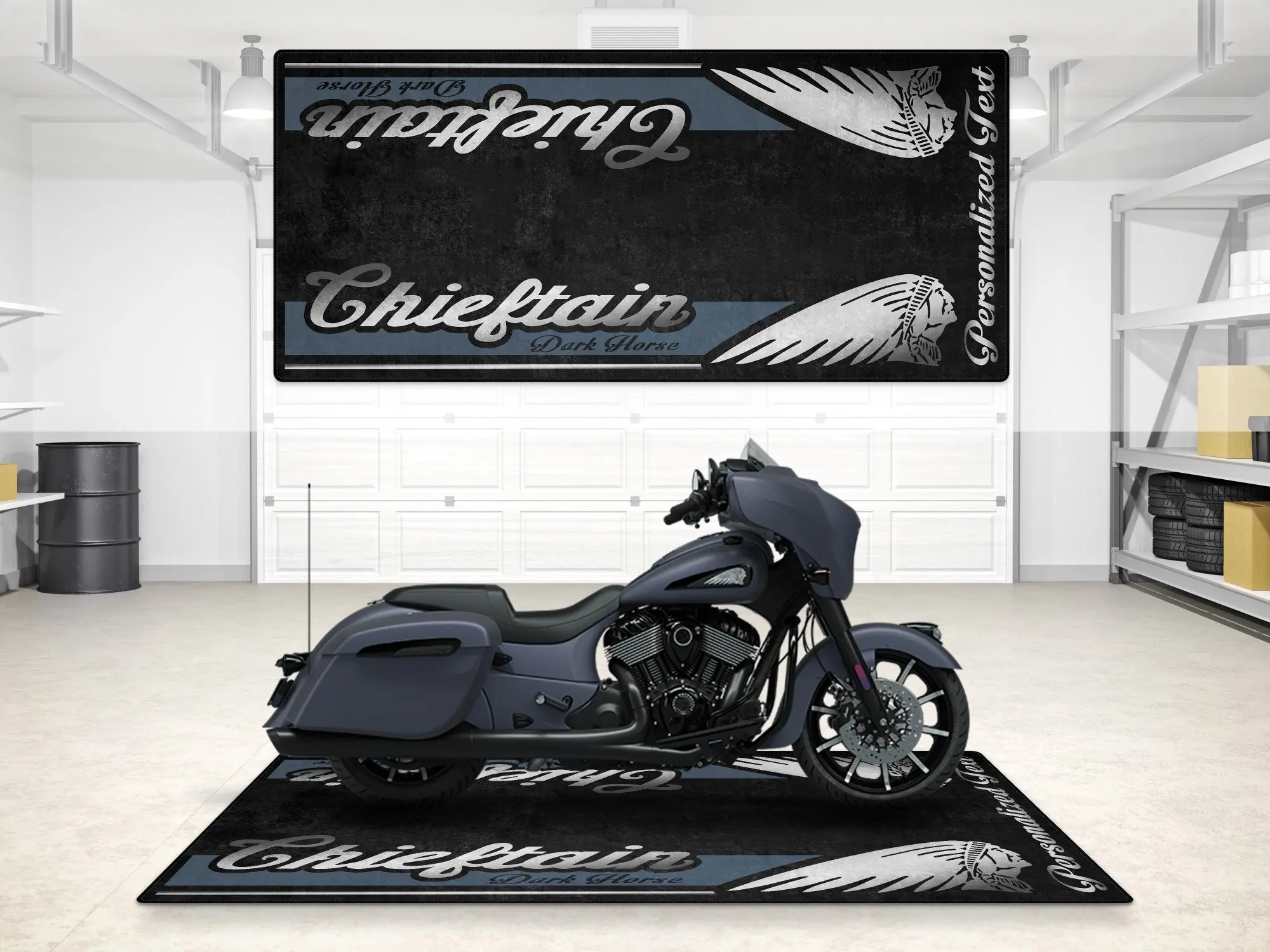 Designed Pit Mat for Indian Chieftain Dark Horse Motorcycle - MM7328 - Image 12