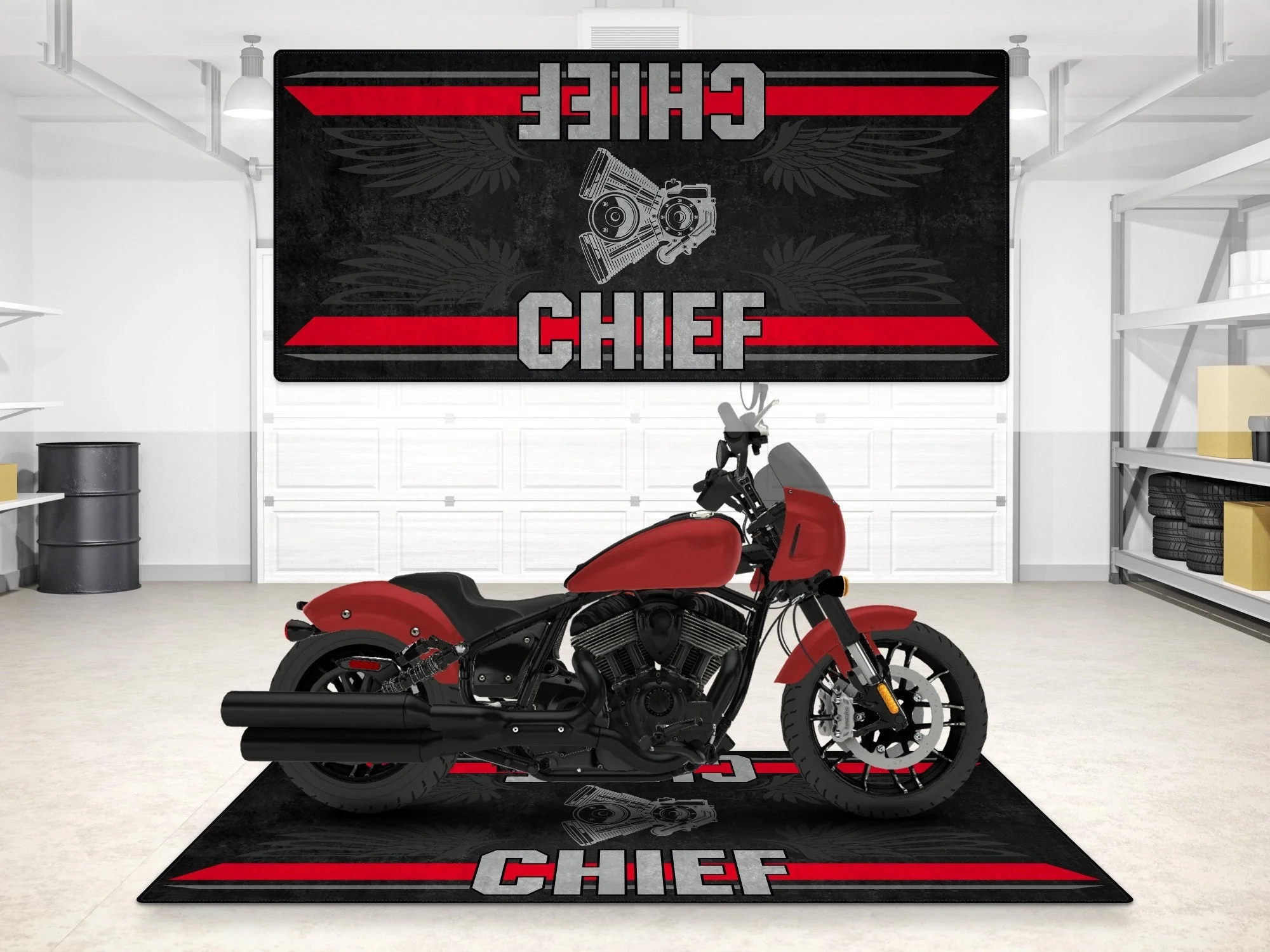 Designed Pit Mat for Indian Sport Chief Motorcycle - MM7325 - Image 5