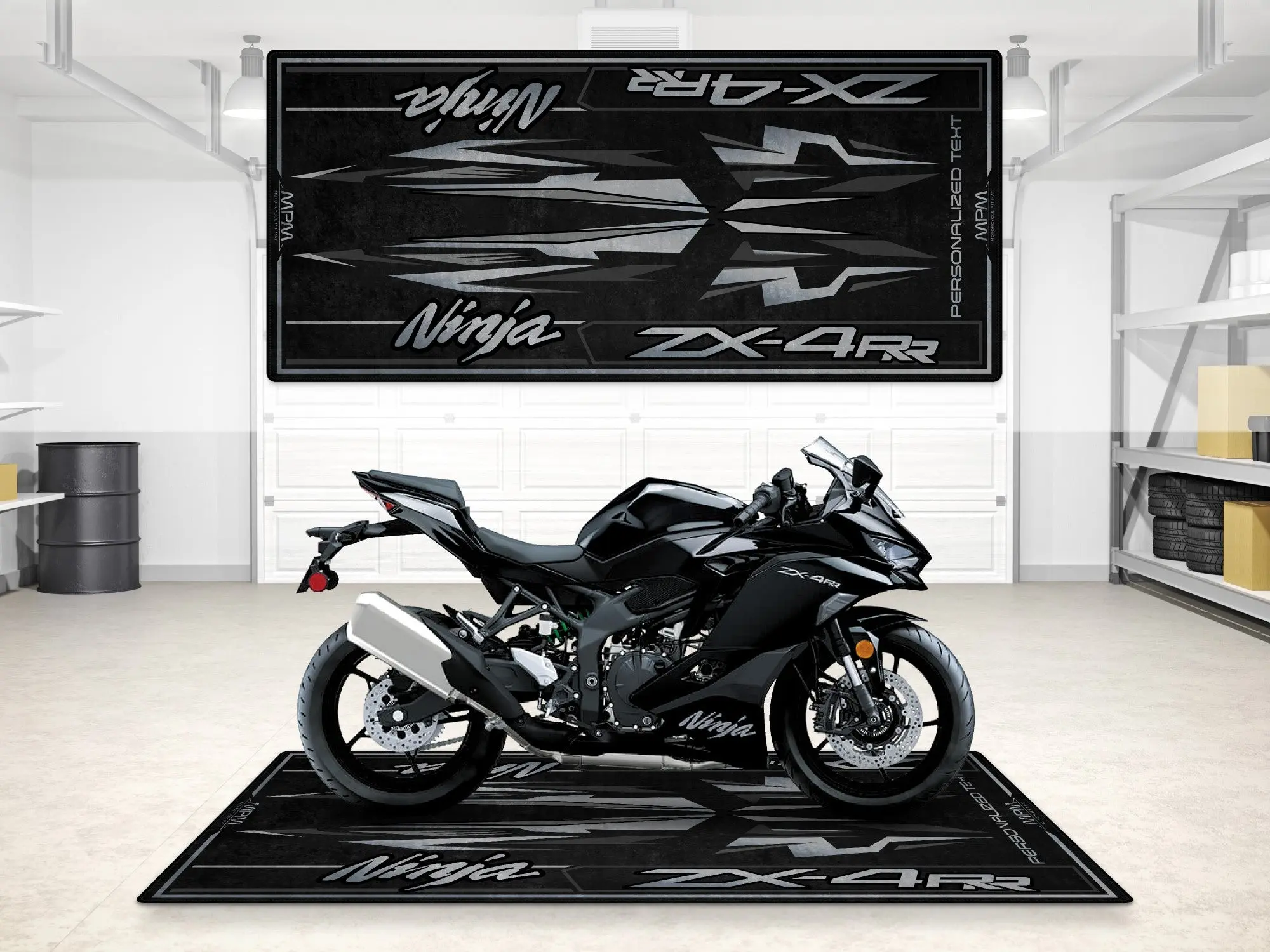 Designed Pit Mat for Kawasaki Ninja ZX-4RR Motorcycle - MM7392 - Image 3