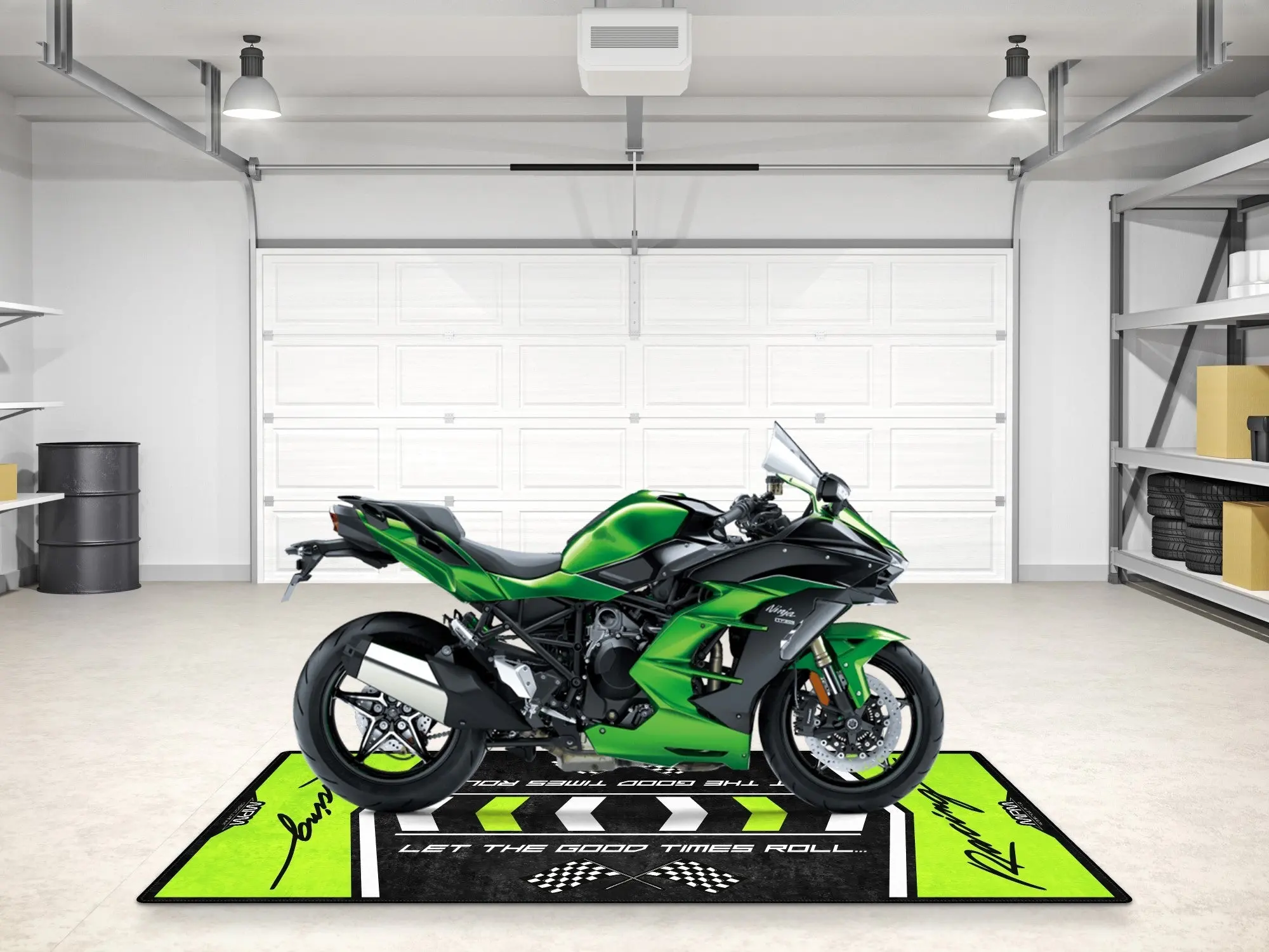 Designed Pit Mat for Kawasaki Racing Motorcycle - MM7135 - Image 5