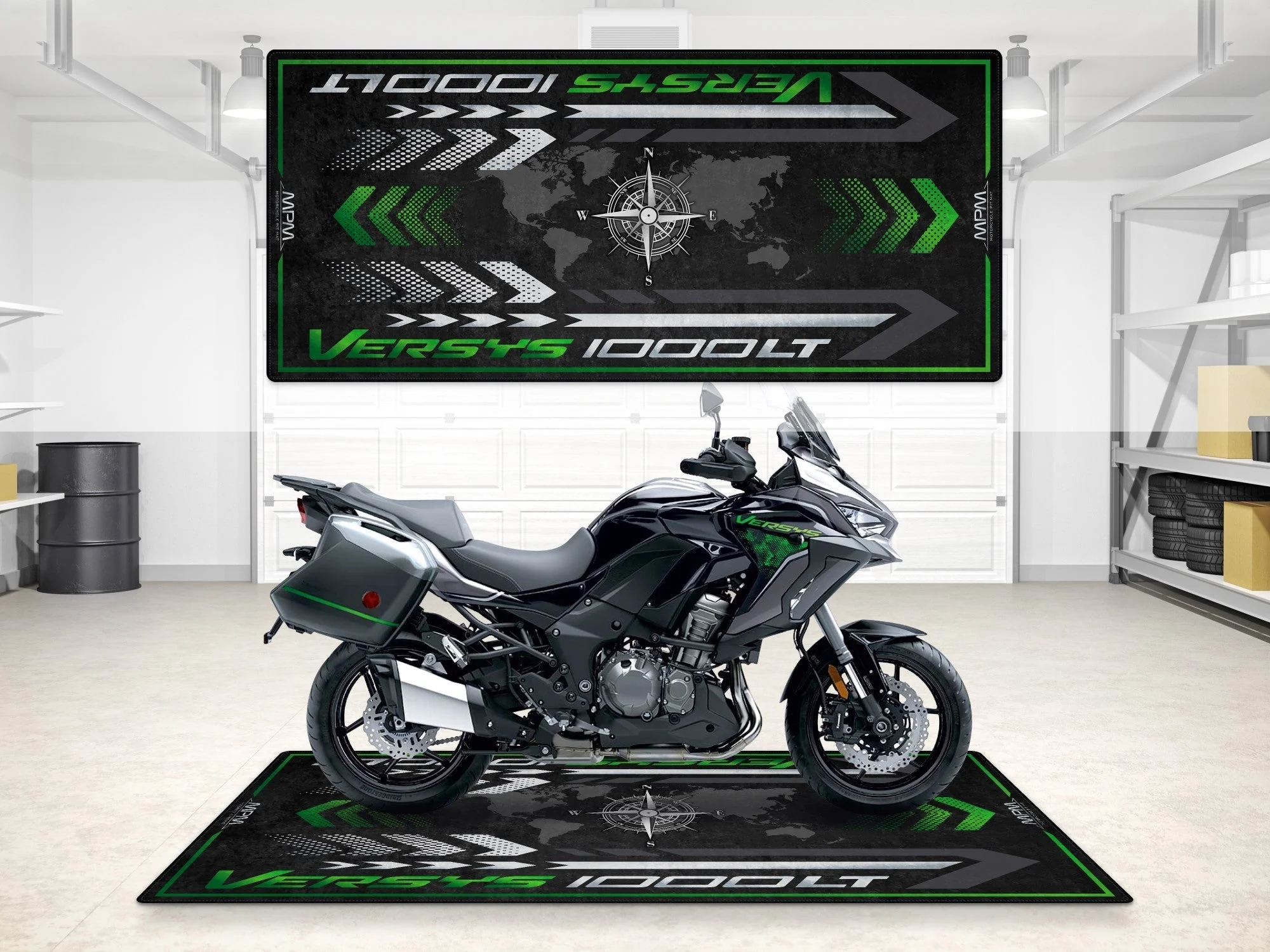 Designed Pit Mat for Kawasaki Versys 1000 SE LT+ Motorcycle - MM7421