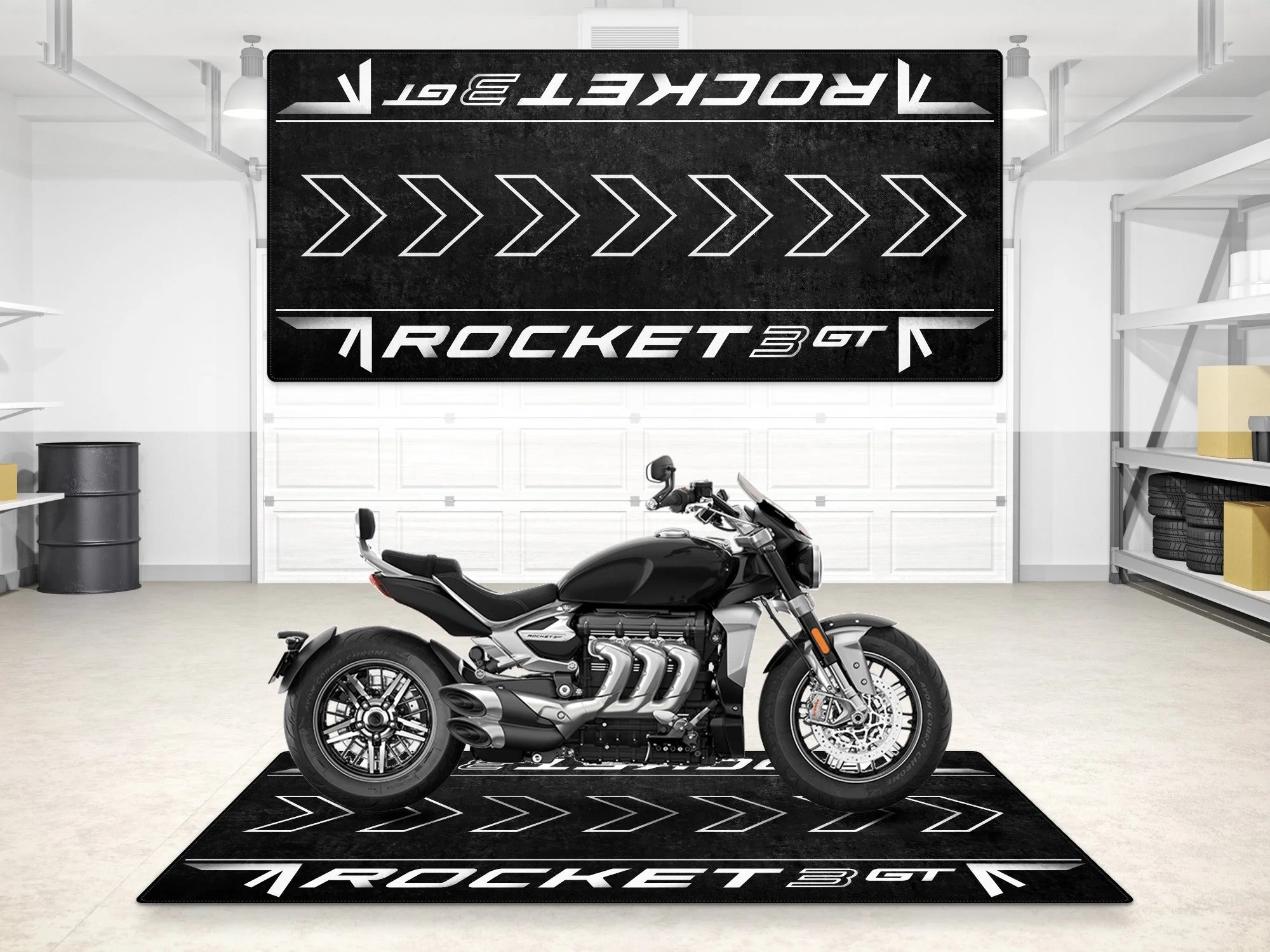 Designed Pit Mat for Rocket 3 GT Models Motorcycle - MM7200