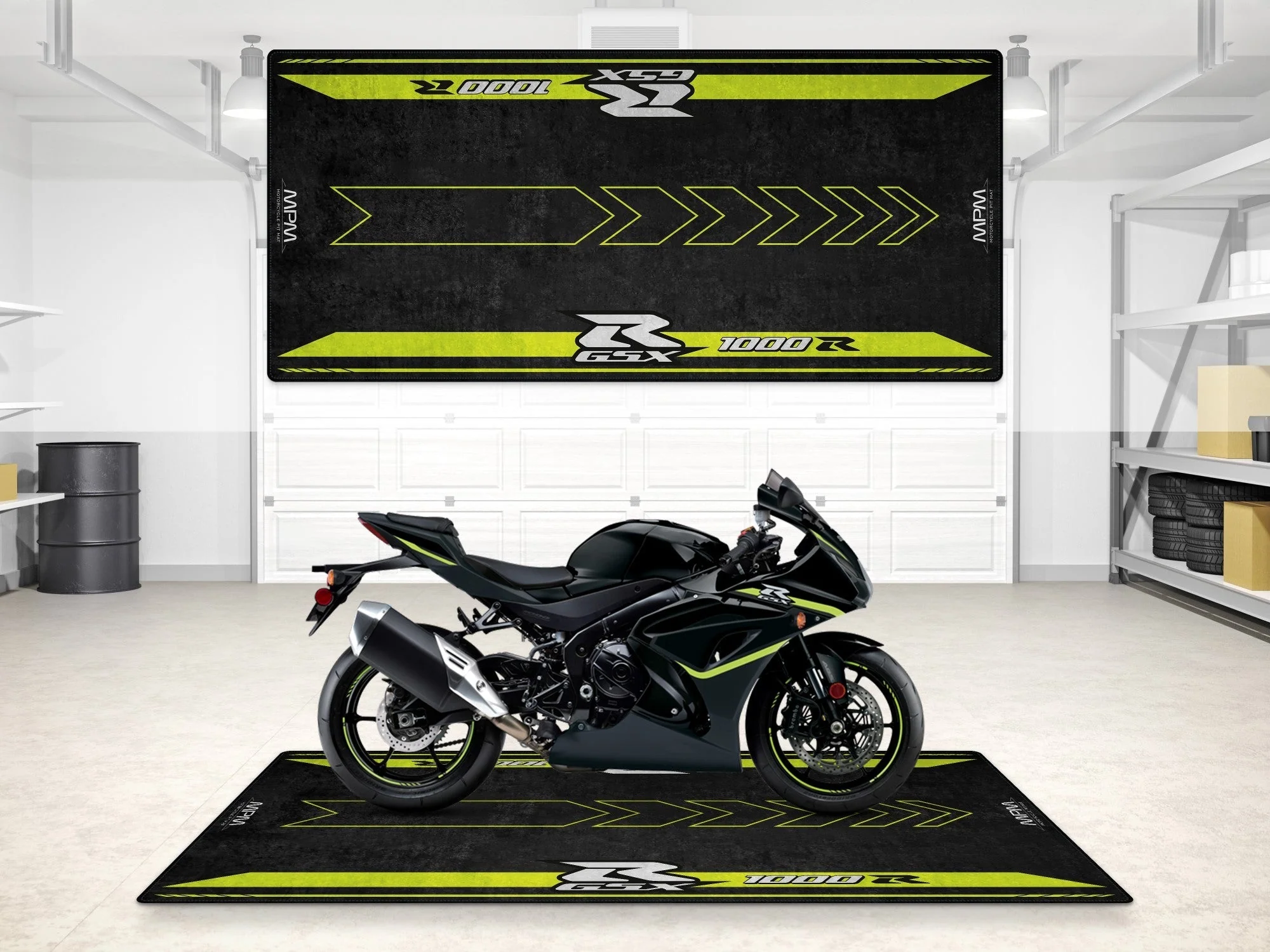 Designed Pit Mat for Suzuki Motorsport GSX-R1000R 2023 Motorcycle - MM7128