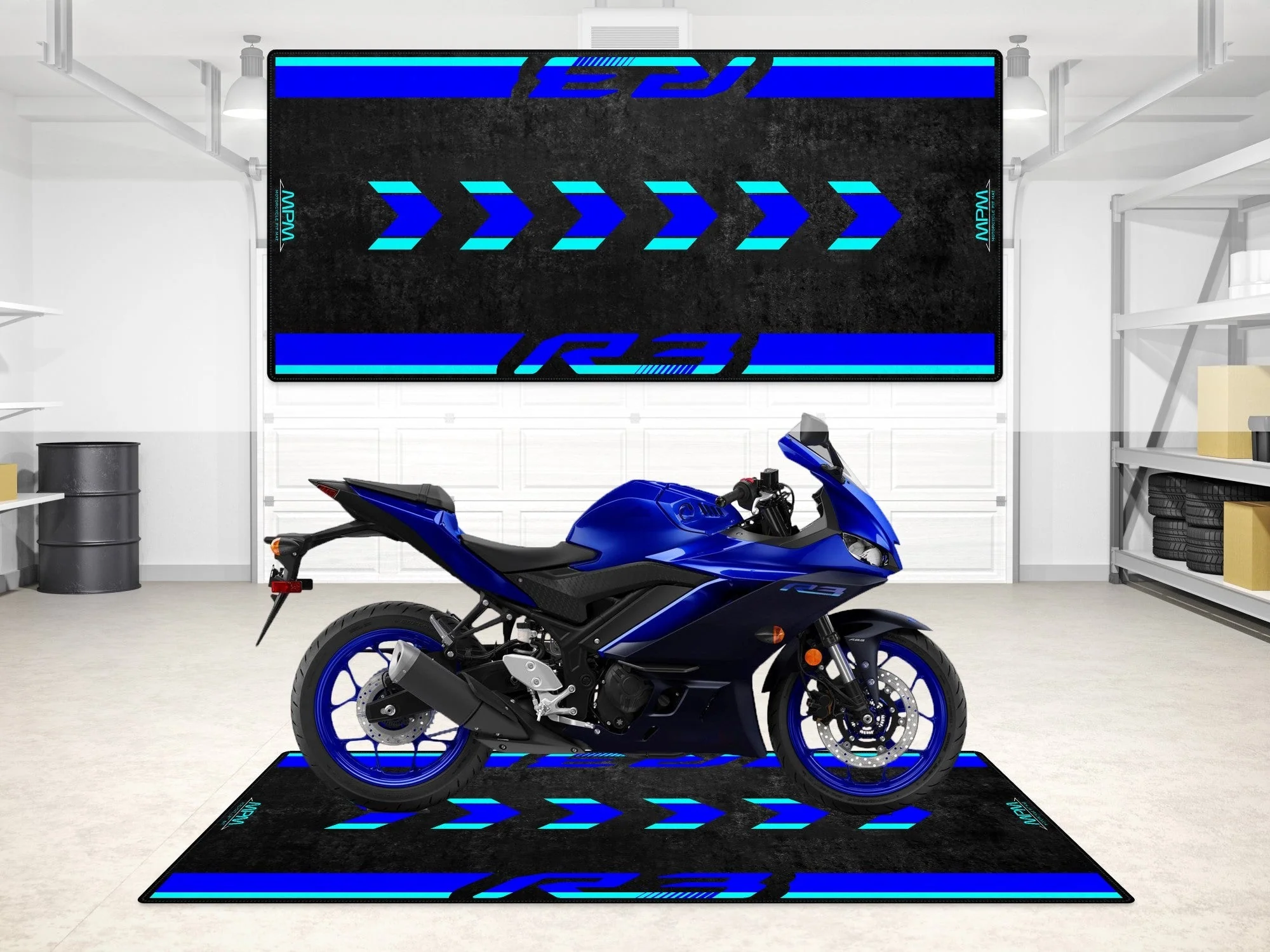 Designed Pit Mat for Yamaha R3 Motorcycle - MM7114 - Image 9