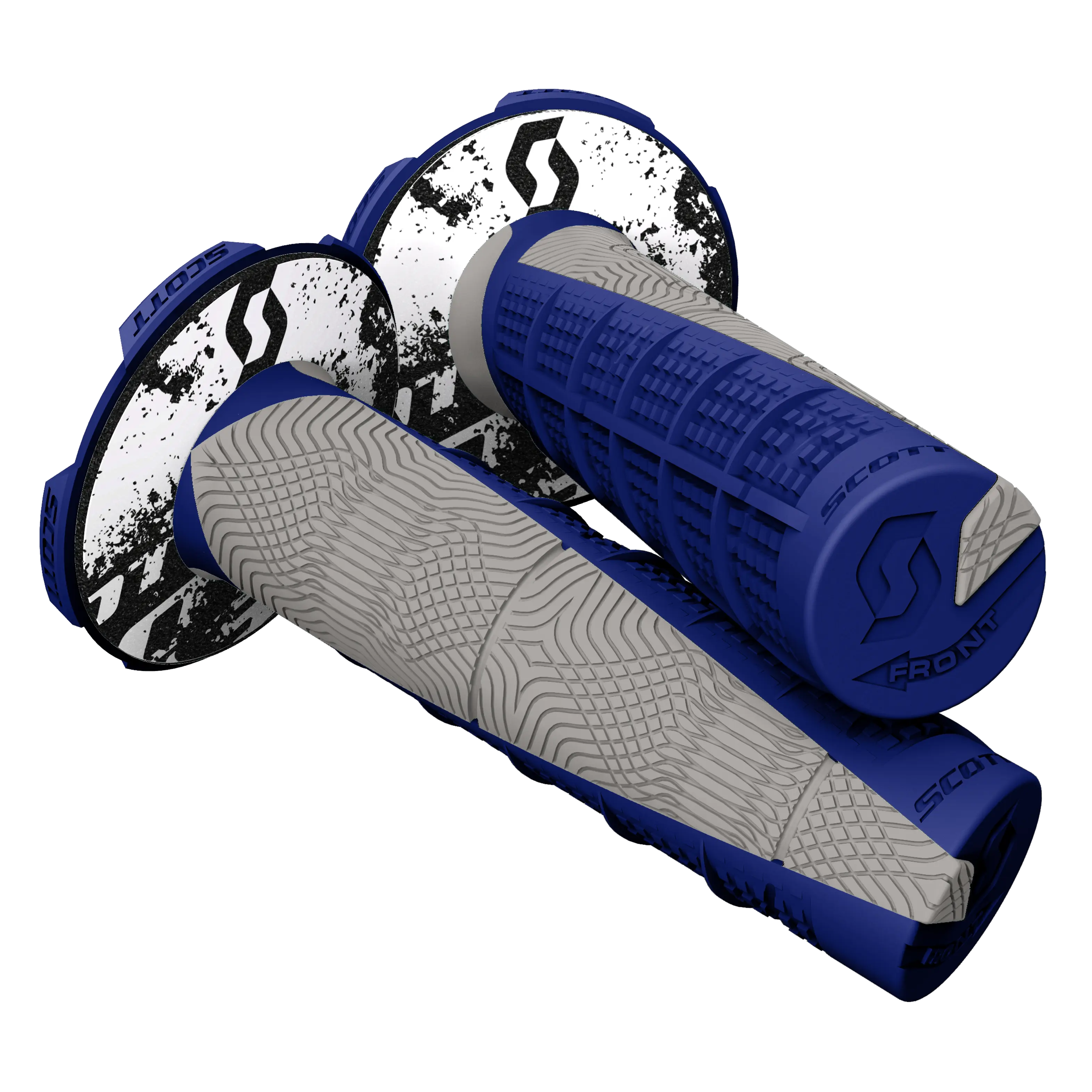 SCOTT Deuce MX Grips - Grey/Blue