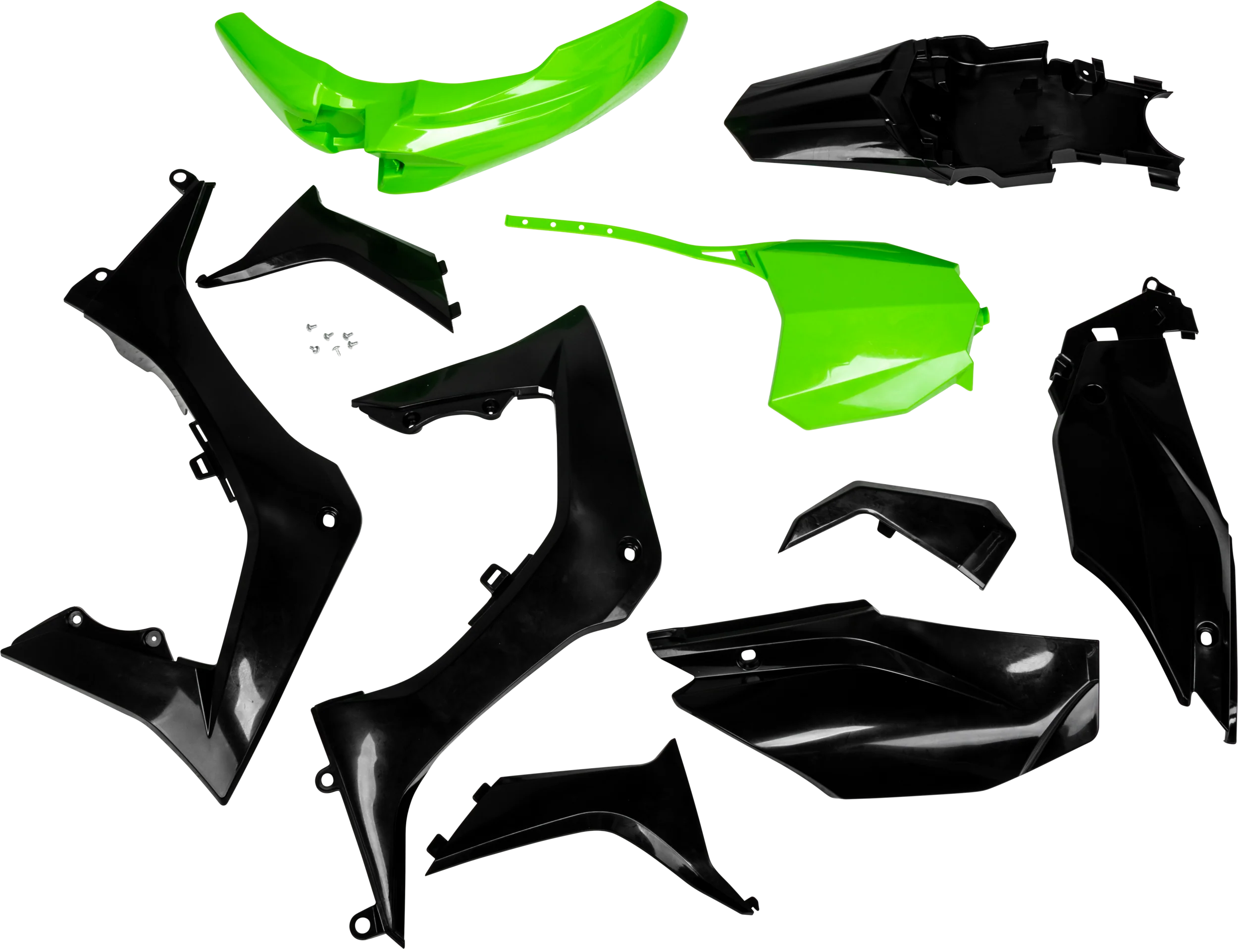 Full Plastic Kit Hon Green/Black