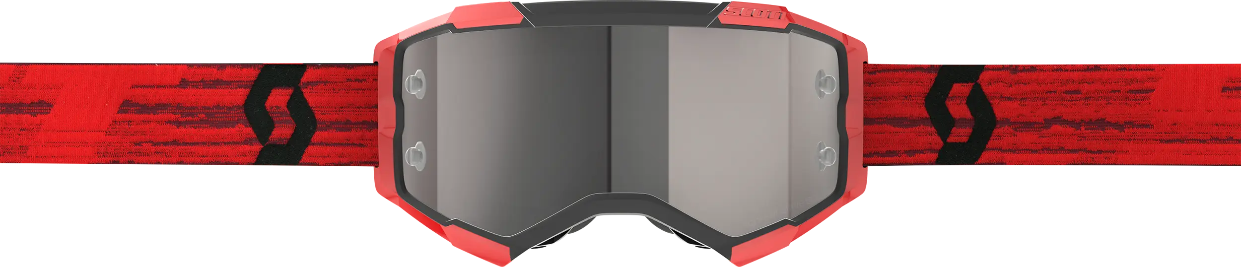 Fury Goggle Dark Red Silver Chrome Works