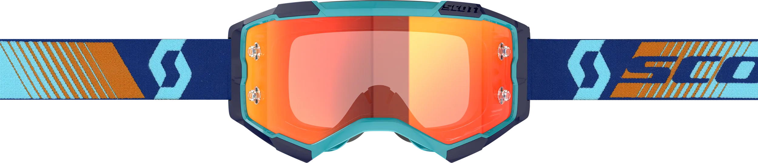 SCOTT Fury Goggles -  Royal Blue/Org Orange Chrome Works