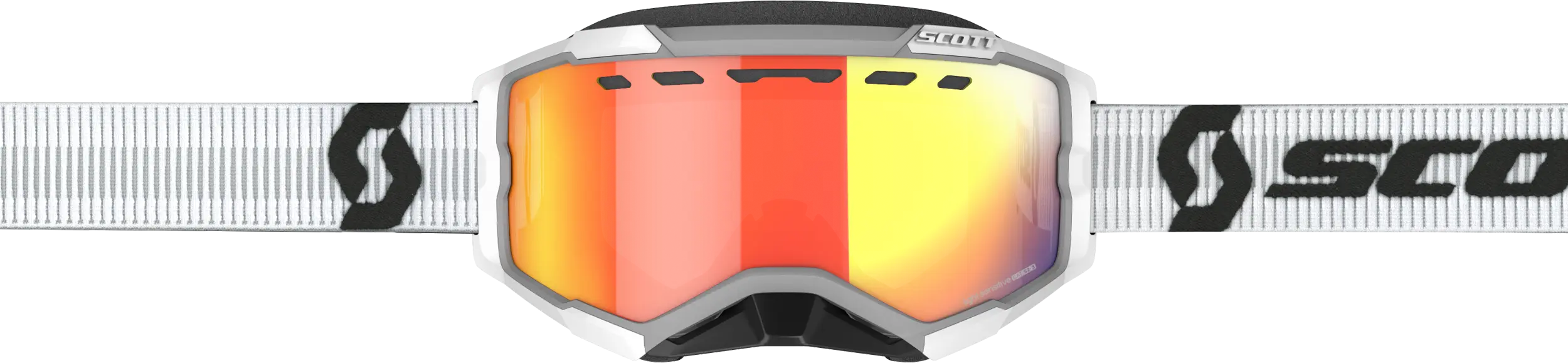Fury Goggle Snow Cross Ls White W/Red Chrome