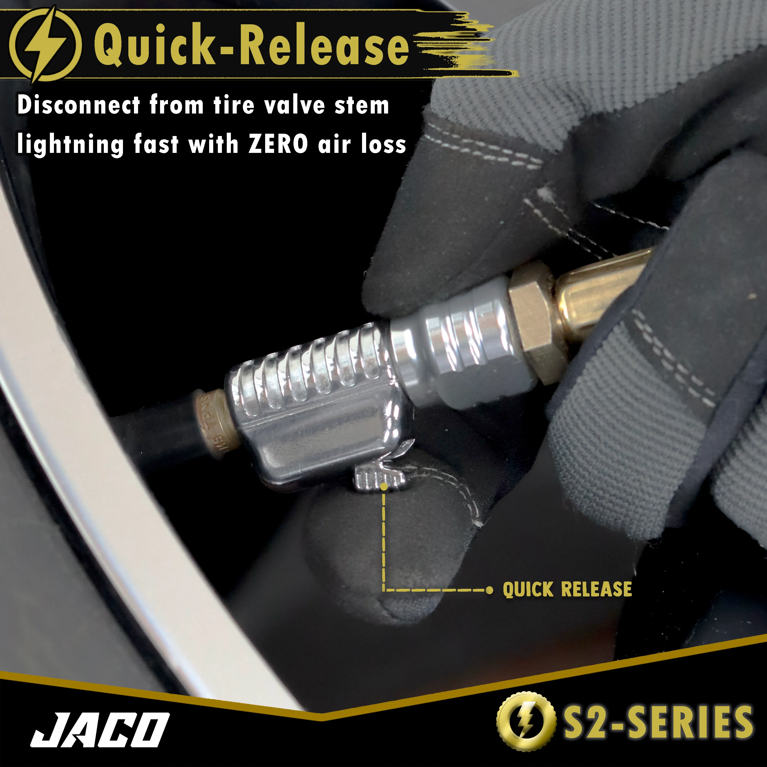 Lightning™ S2-Series Tire Air Chuck | Open Flow, 1/4" F-NPT (2 Pack) - Image 4
