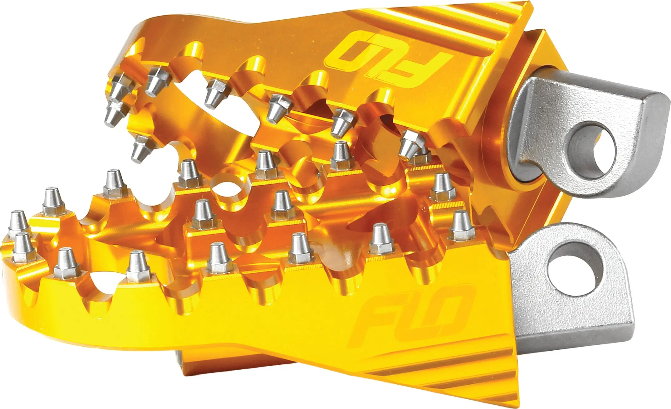 Moto Style Footpeg Set Gold 2"X3.125"