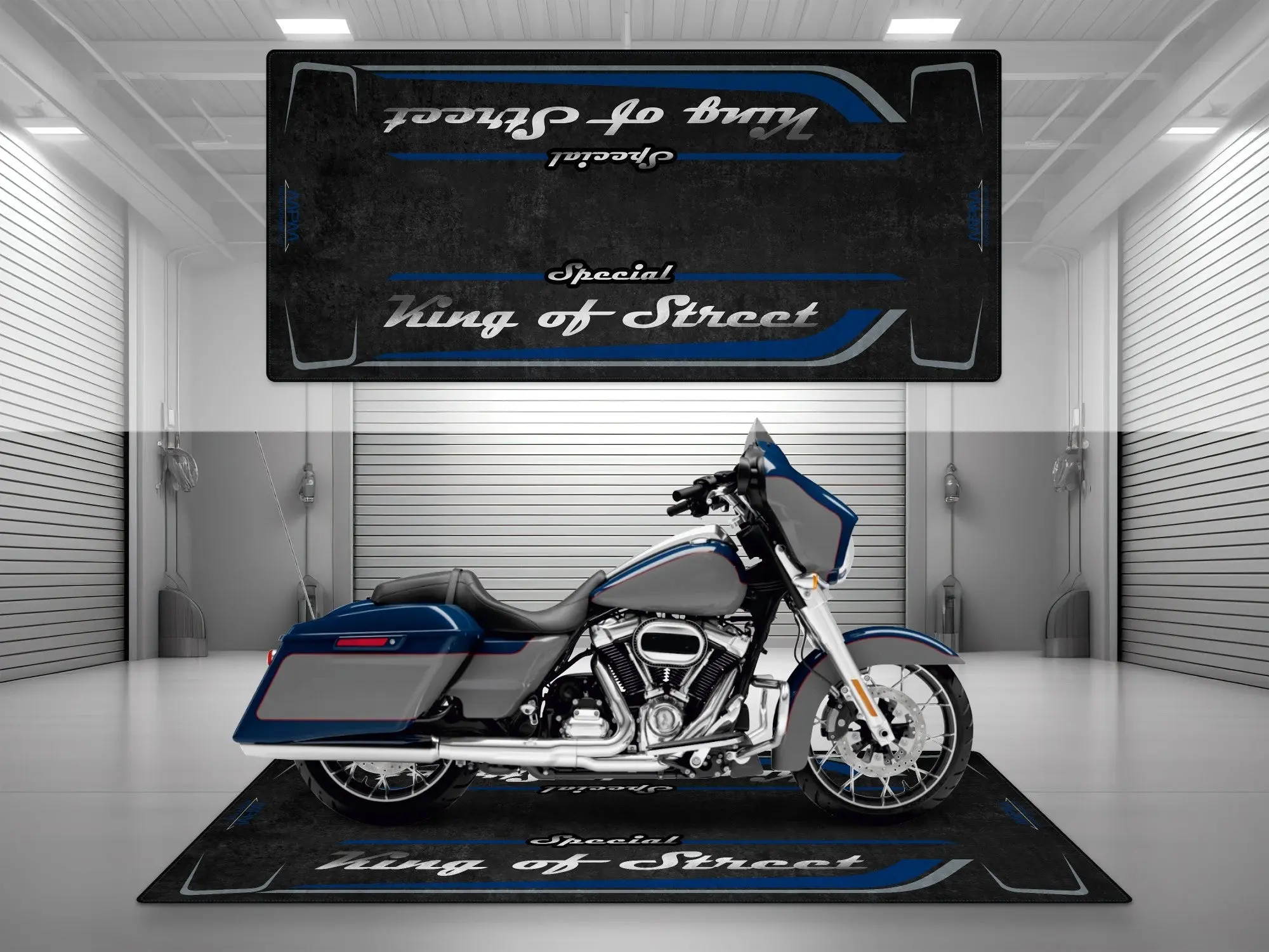 Motorcycle Mat for Cruiser Motorcycle "Special King of Street" - MM7345 - Image 5