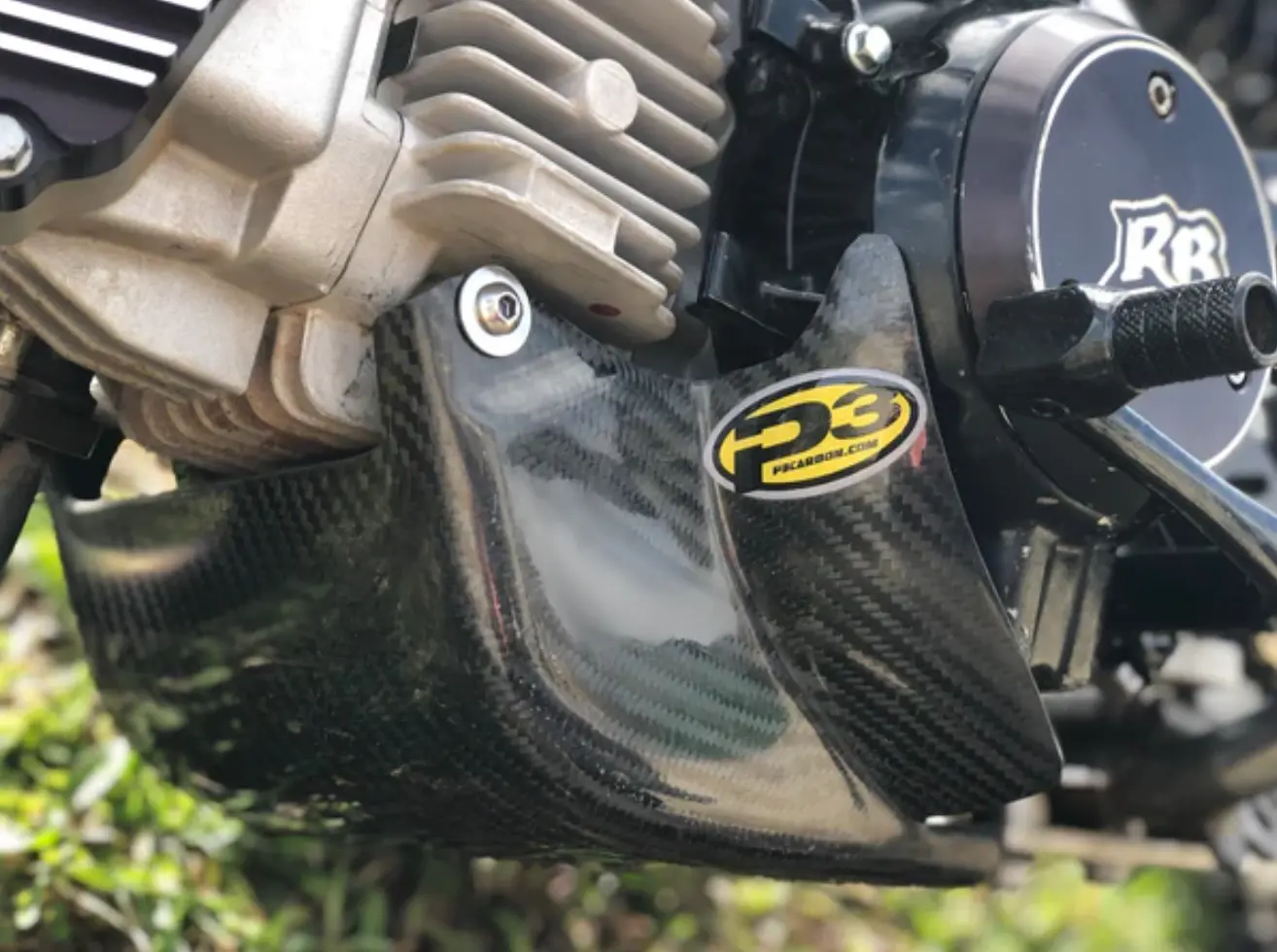 P3 Carbon Fiber Skid Plate  - 2020-2023 - Yamaha - YZ125X