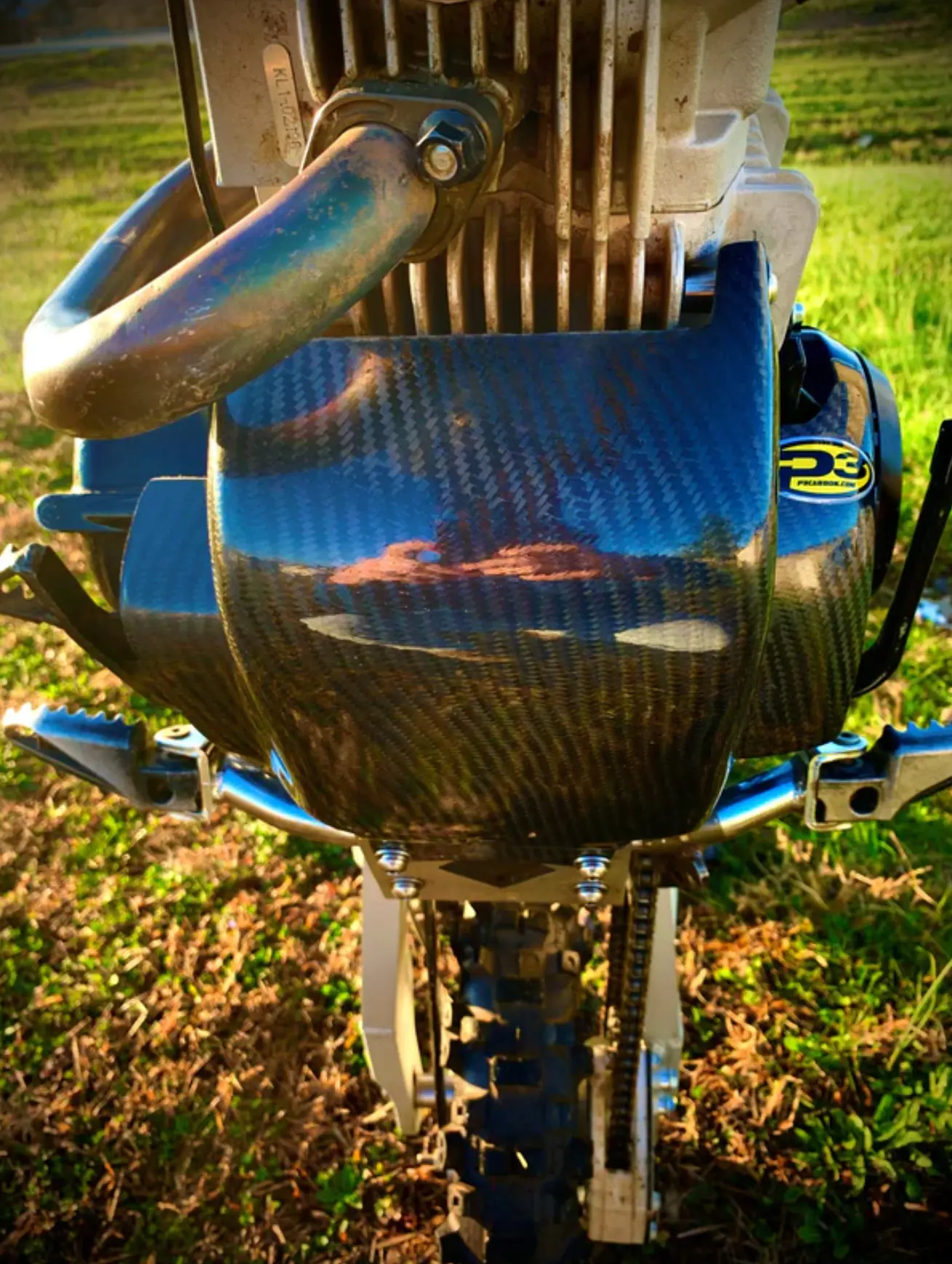 P3 Carbon Fiber Skid Plate  - 2020-2023 - Yamaha - YZ125X - Image 3