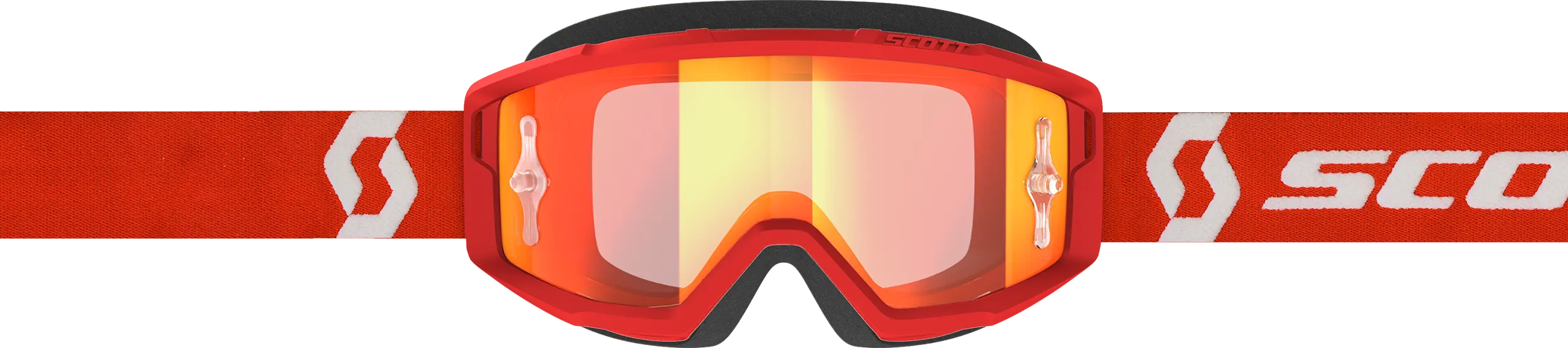 Primal Goggle Red/White Orange Chrome Works