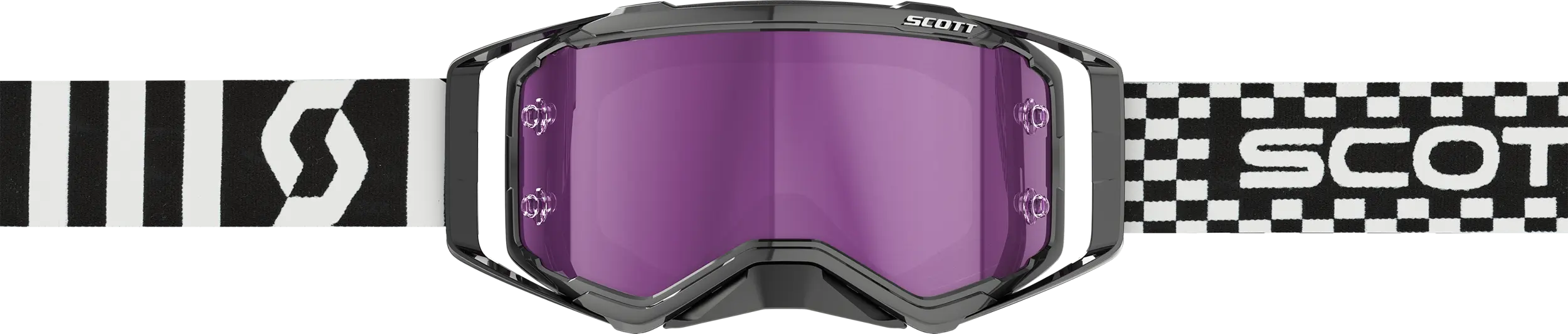 Prospect Racing Goggle Blk/ Wht Purple Chrome Works