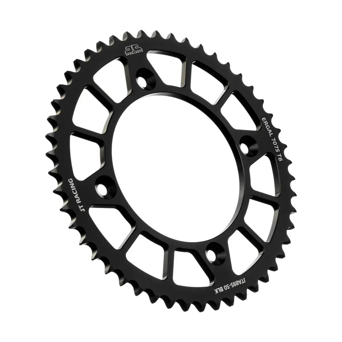 JT Rear Racelite Aluminum Sprocket - 50 Tooth 428 Black - KTM 85 SX (17/14) | 85 SX (19/16) | 105 SX | 85 XC | Husqvarna TC 85 (17/14) | TC 85 (19/16) (2004-2023)