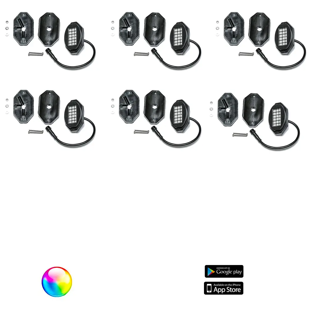 5150 Rock Lights w/ Control Harness - 187 Style Color Changing LED Rock Lights - Image 2