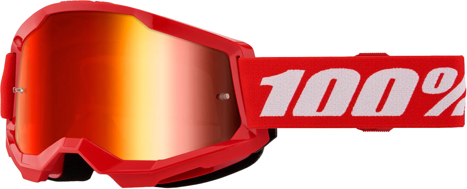 100% Strata 2 Goggle Red Mirror Red Lens