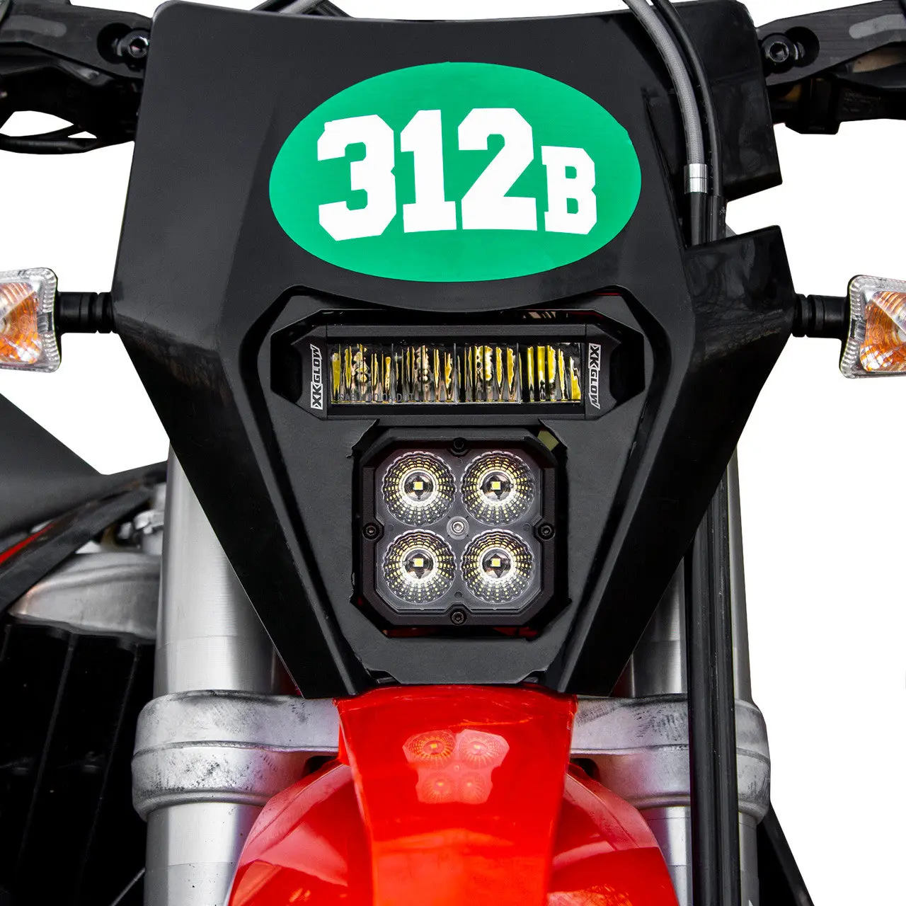 XK Glow KTM Headlight Upgrade Kit - 2014 - 2023 - KTM - 250 XC, 250 XC-W, 250 XCF-W, 300 XC-W, 300 XC-W Six Days, 350 XCF-W, 450 XCF-W, 500 EXC-F, 500 XCF-W - Image 3