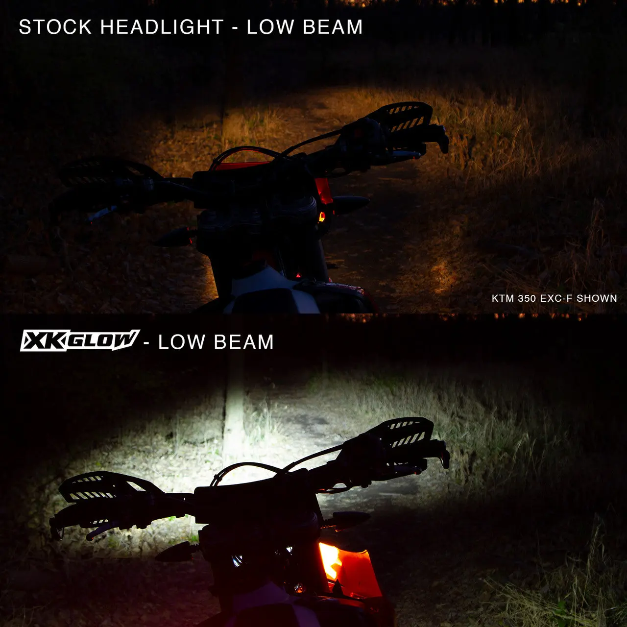 XK Glow KTM Headlight Upgrade Kit - 2014 - 2023 - KTM - 250 XC, 250 XC-W, 250 XCF-W, 300 XC-W, 300 XC-W Six Days, 350 XCF-W, 450 XCF-W, 500 EXC-F, 500 XCF-W - Image 4