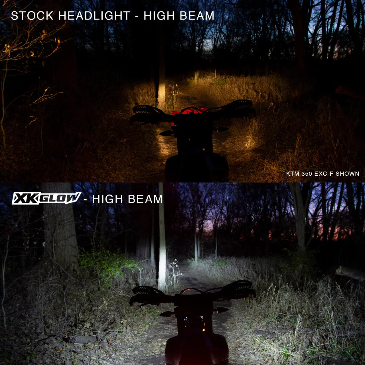 XK Glow KTM Headlight Upgrade Kit - 2017 - 2023 - KTM - 150 XC-W, 200 XC-W, 250 EXC, 250 EXC-F, 250 XC-W TPi, 350 EXC-F, 450 EXC-F, 500 EXC-F Six Days - Image 4