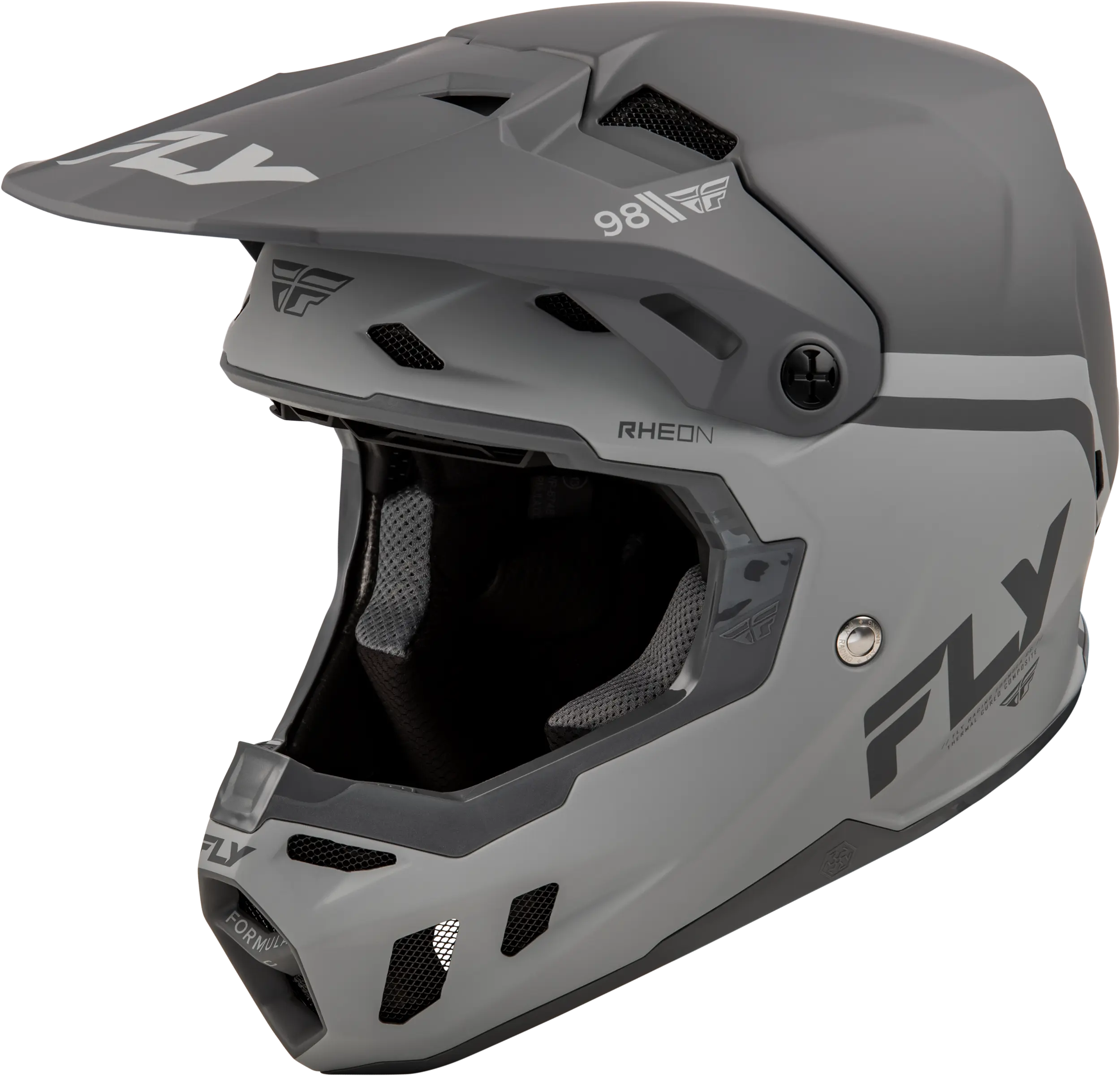 FLY RACING Youth Formula Cc Objective Matte Black/Grey Helmet