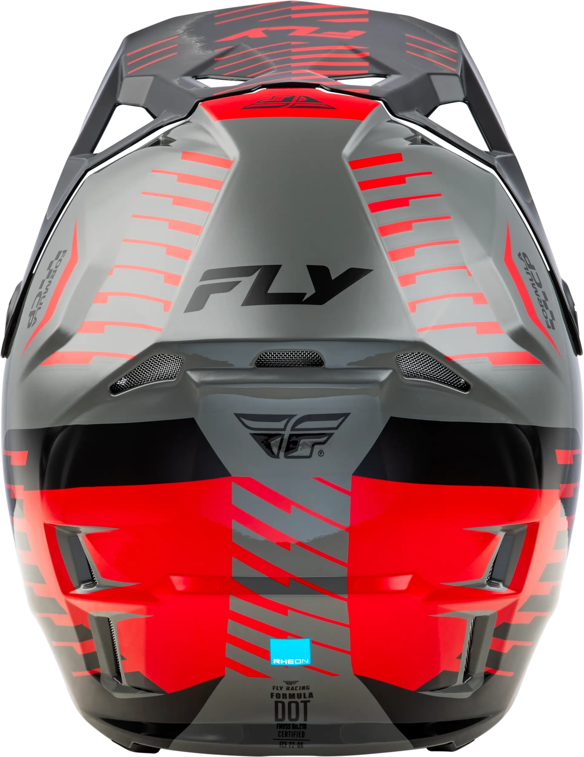 FLY RACING Youth Formula Cp Slice Grey/Red/Black Helmet - Image 2