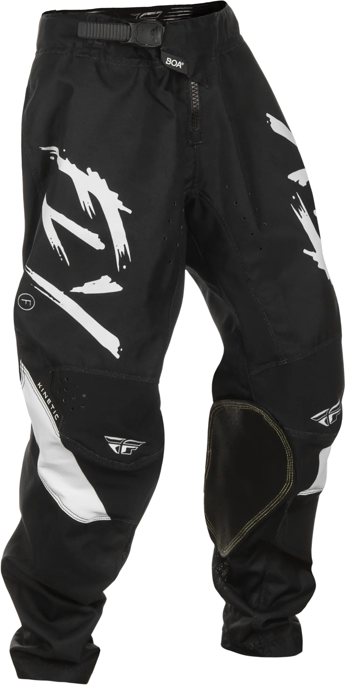 FLY RACING Youth Kinetic Stoke Black/White Pants