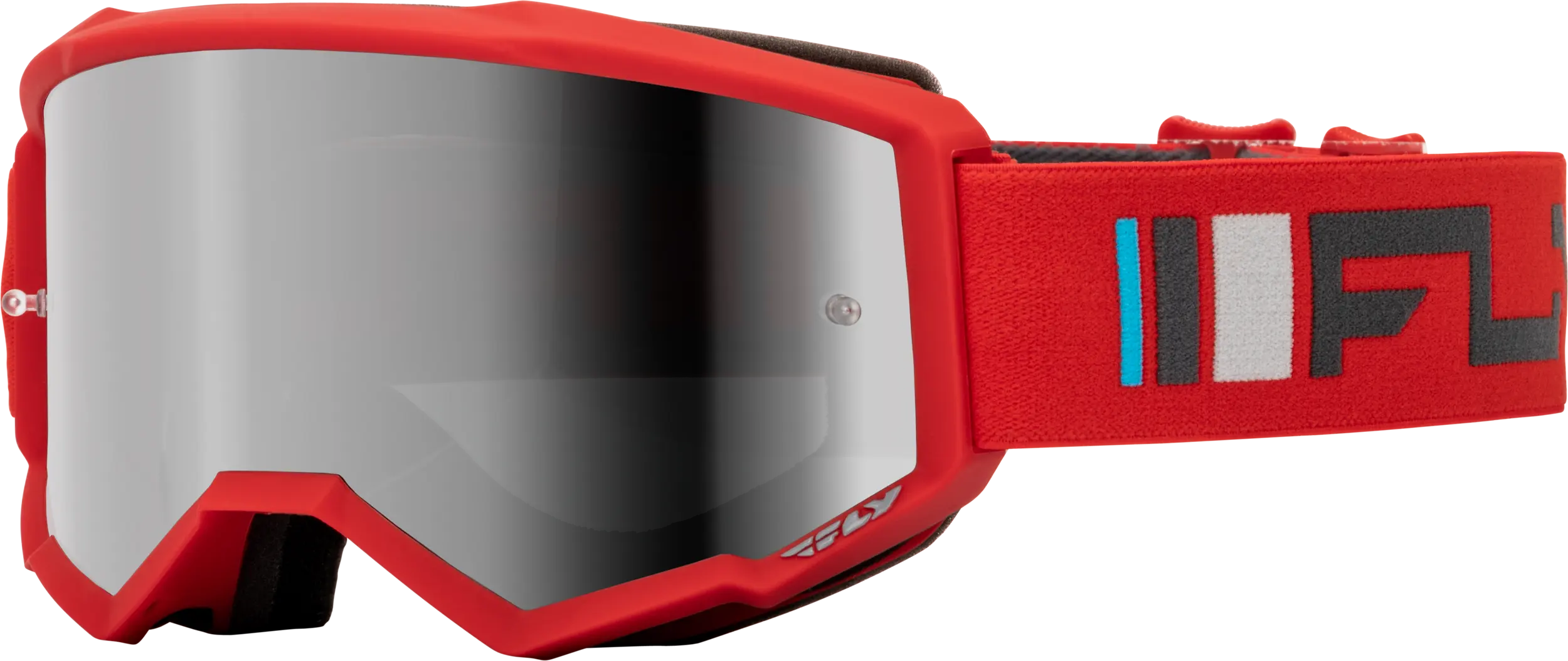 Fly Racing Youth Zone Goggles - Red/Charcoal with Silver Mirror/Smoke Lens