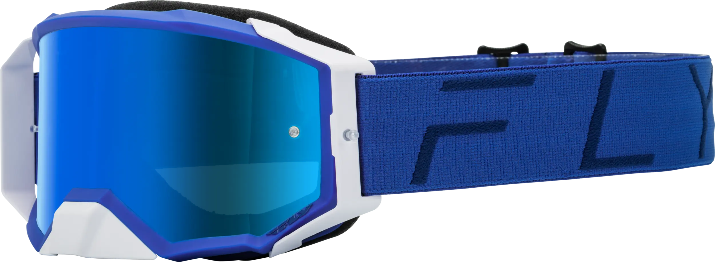 Fly Racing Zone Pro Goggle Blue W/ Sky Blue Mir/Sky Blue Lens