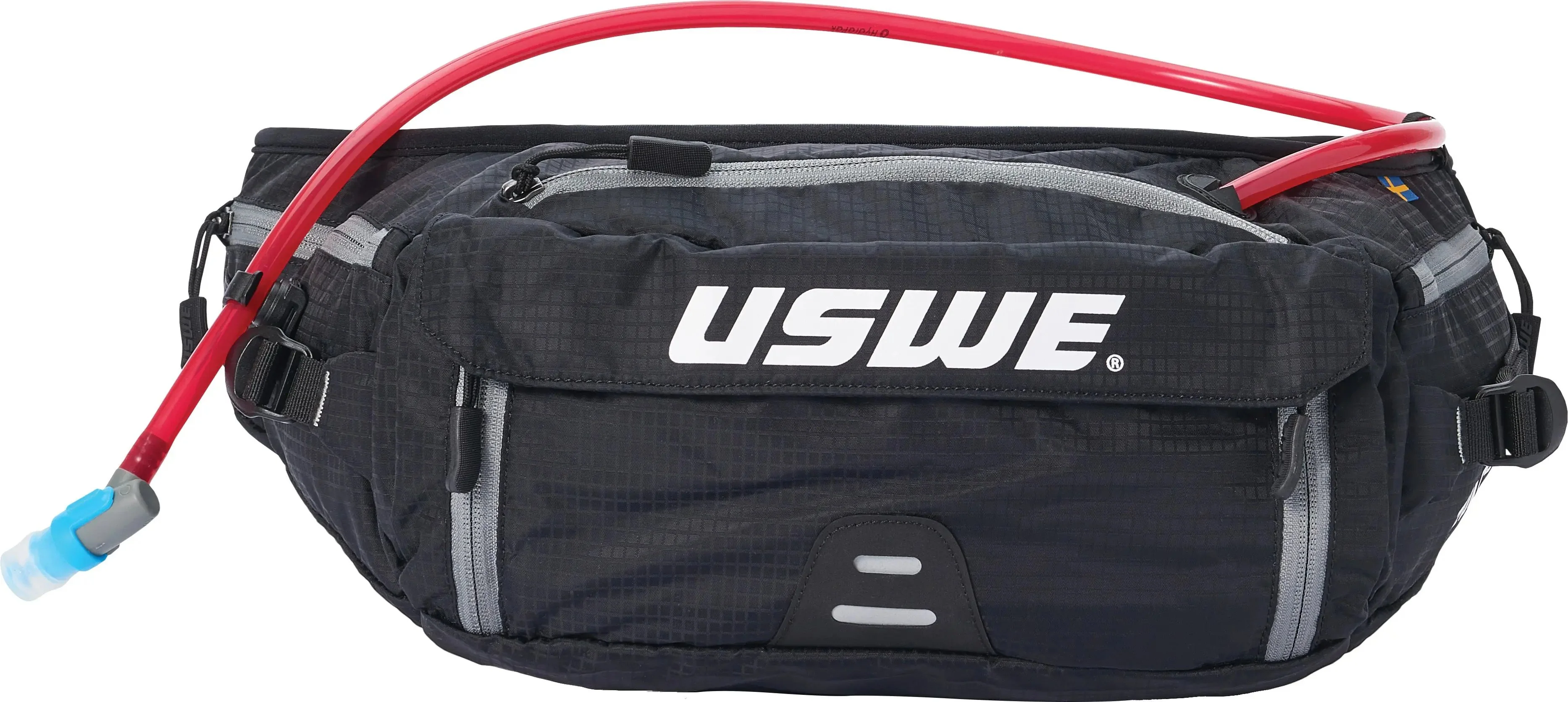 USWE Zulo 6L Vented Hip Pack with Plug-n-Play 1.5L bladder - Black Carbon
